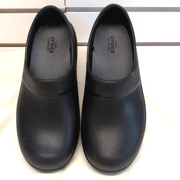 Crocs Women's Neria Pro Work Black Clog Size 7 - Picture 3 of 8